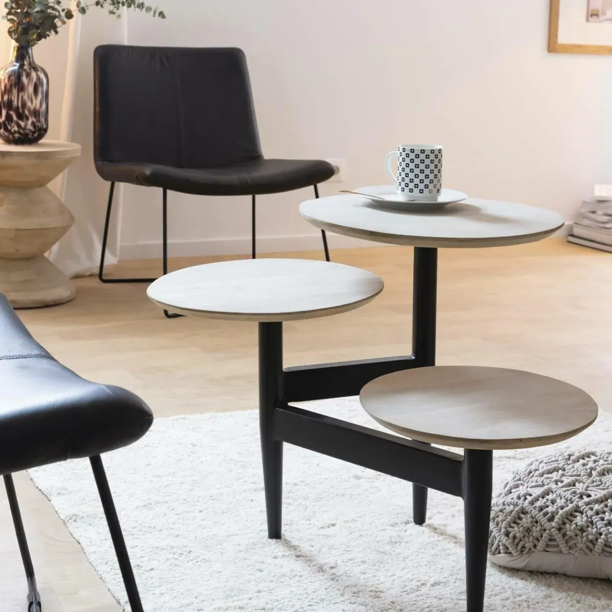 Made in Meubles Table basse en bois de manguier Dounia