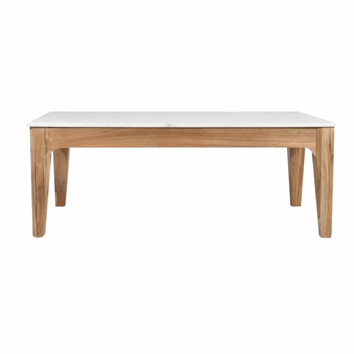 Made in Meubles Table basse en bois de manguier et marbre Arthuro