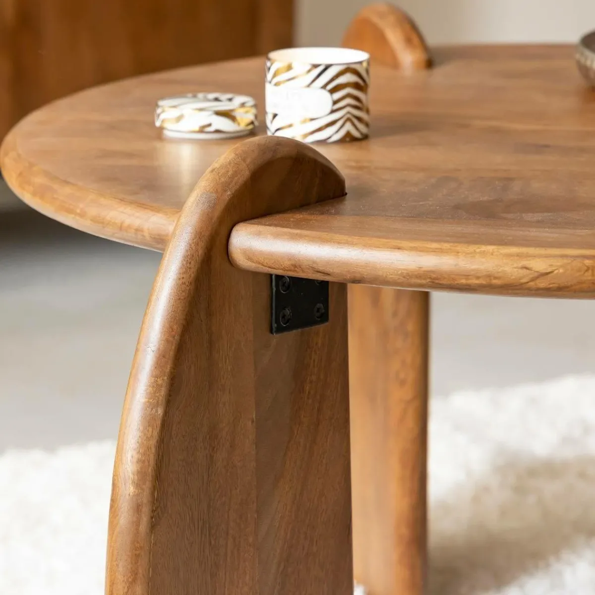 Made in Meubles Table basse en bois de manguier Azure