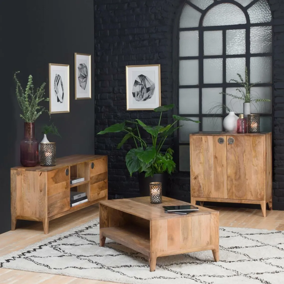 Made in Meubles Table basse en bois de manguier Eloi