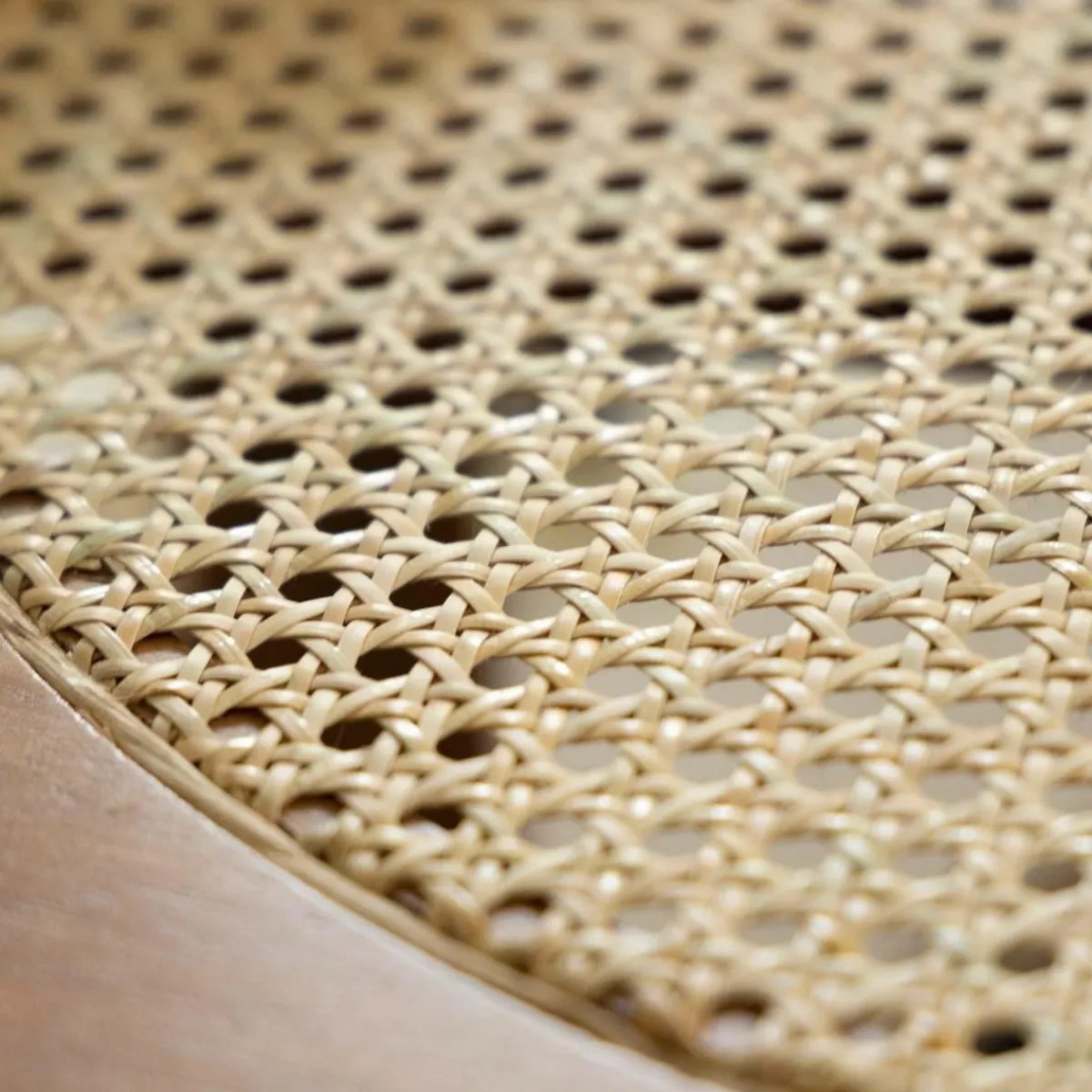 Made in Meubles Table basse en bois de manguier et cannage Zuria