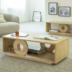 Made in Meubles Table basse en bois de manguier Alwen