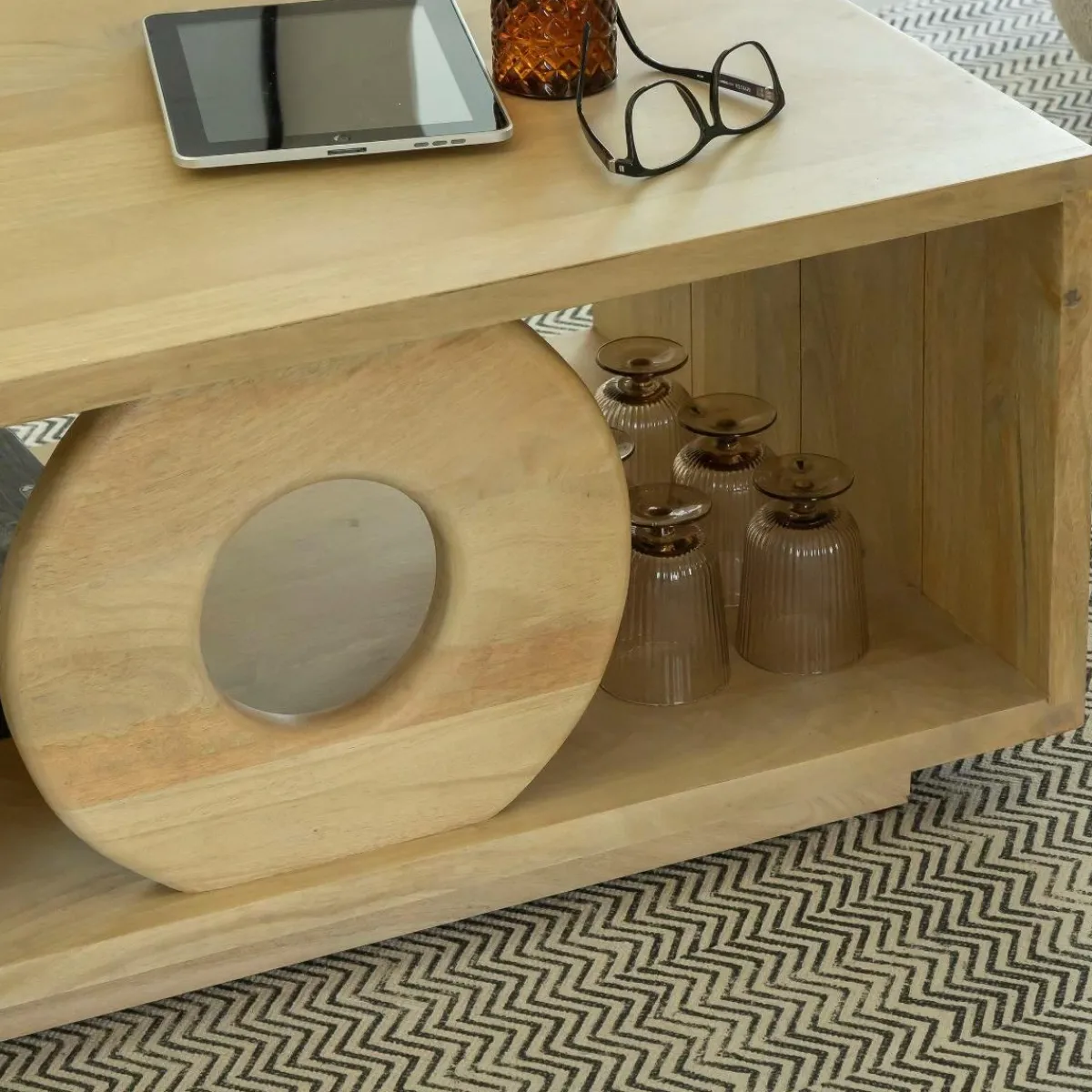 Made in Meubles Table basse en bois de manguier Alwen