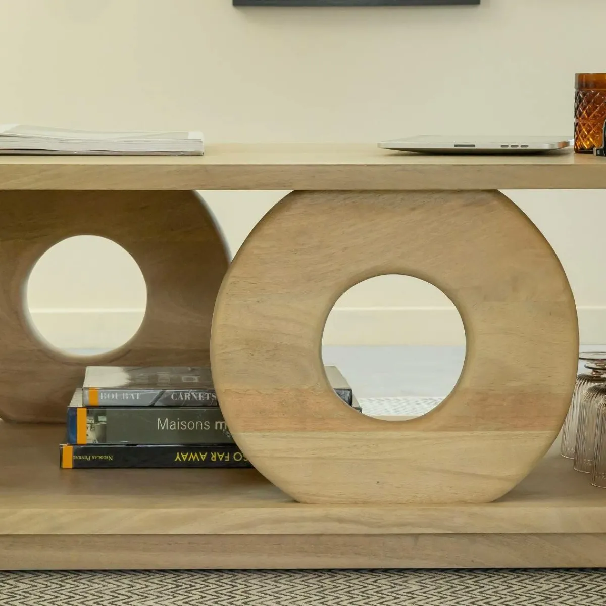 Made in Meubles Table basse en bois de manguier Alwen