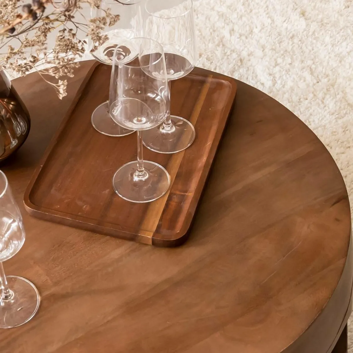 Made in Meubles Table basse en bois de manguier Azure