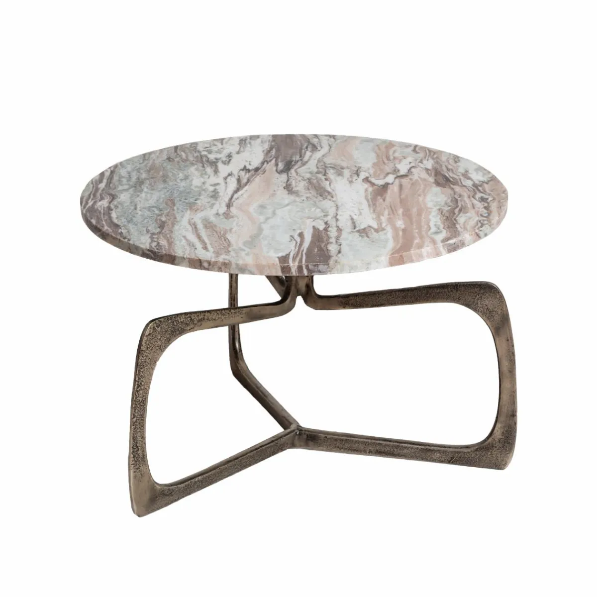 Made in Meubles Table basse en marbre et métal Valou