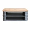 Made in Meubles Table basse en métal et bois Locker