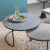 Made in Meubles Table basse gigogne effet terrazzo Armand