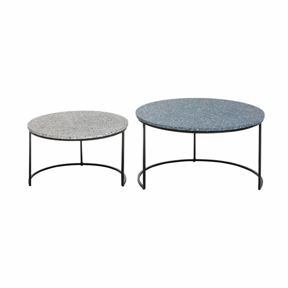 Made in Meubles Table basse gigogne effet terrazzo Armand