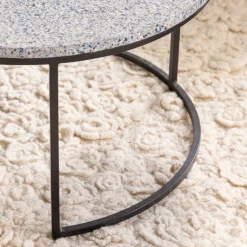 Made in Meubles Table basse gigogne effet terrazzo Armand