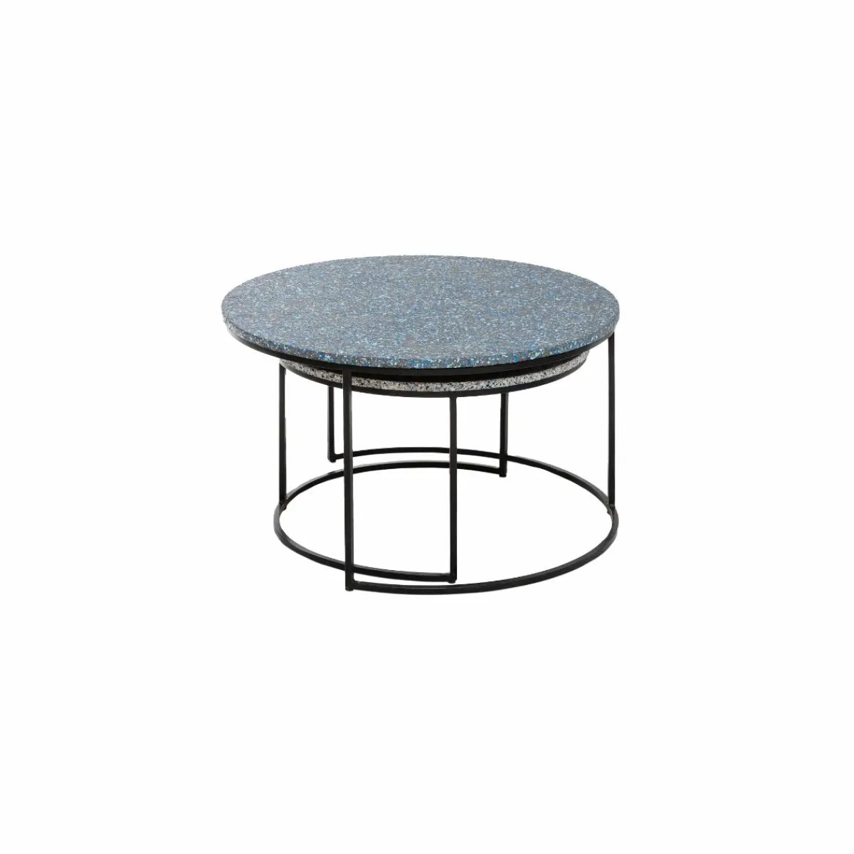 Made in Meubles Table basse gigogne effet terrazzo Armand