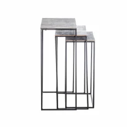 Made in Meubles Table basse gigogne en aluminium Roxanne