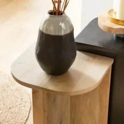 Made in Meubles Table basse gigogne en bois de manguier Faro