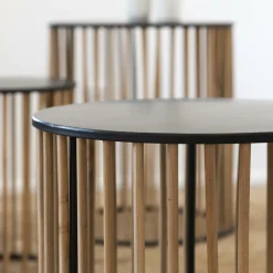 Made in Meubles Table basse gigogne en bois de sapin Nicole