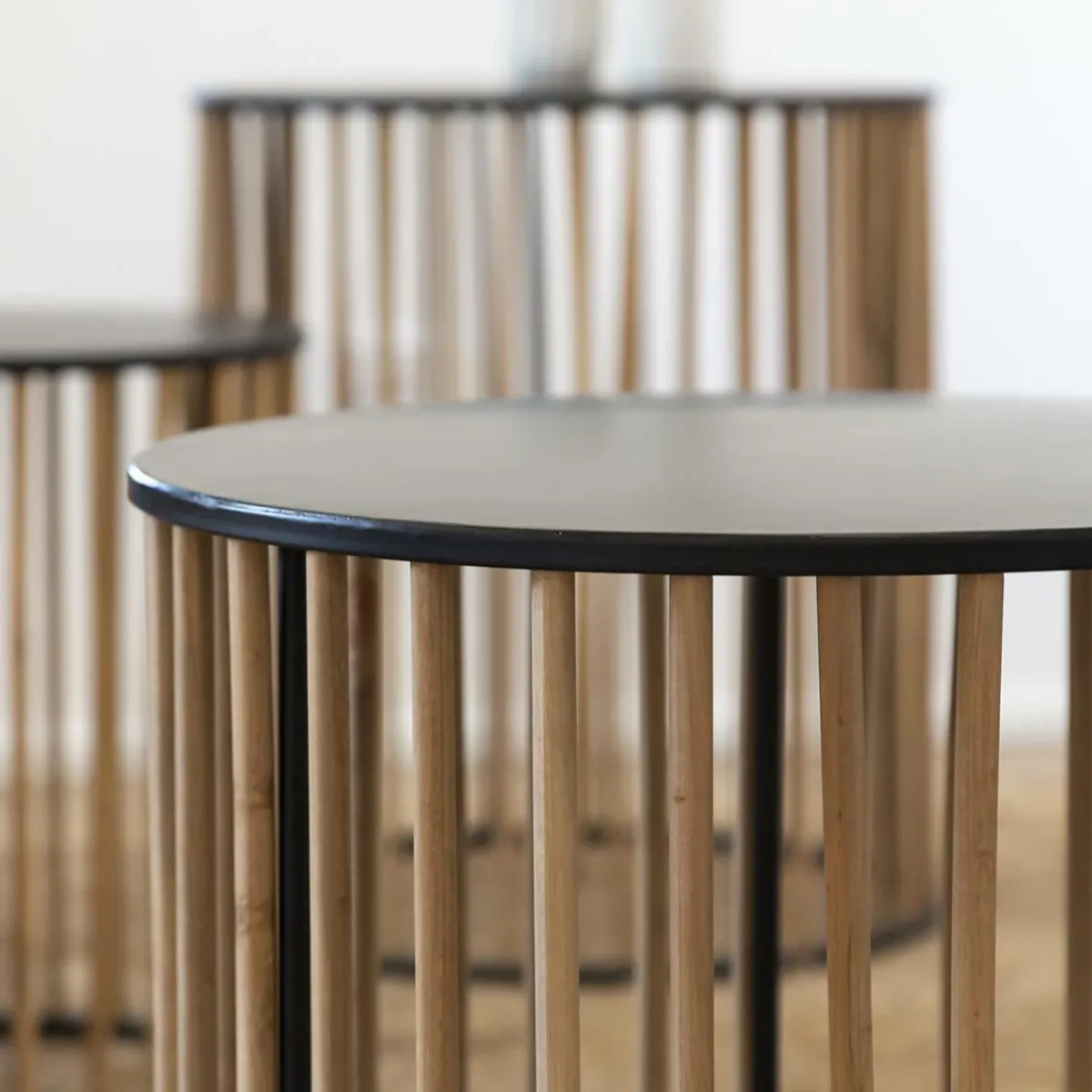 Made in Meubles Table basse gigogne en bois de sapin Nicole