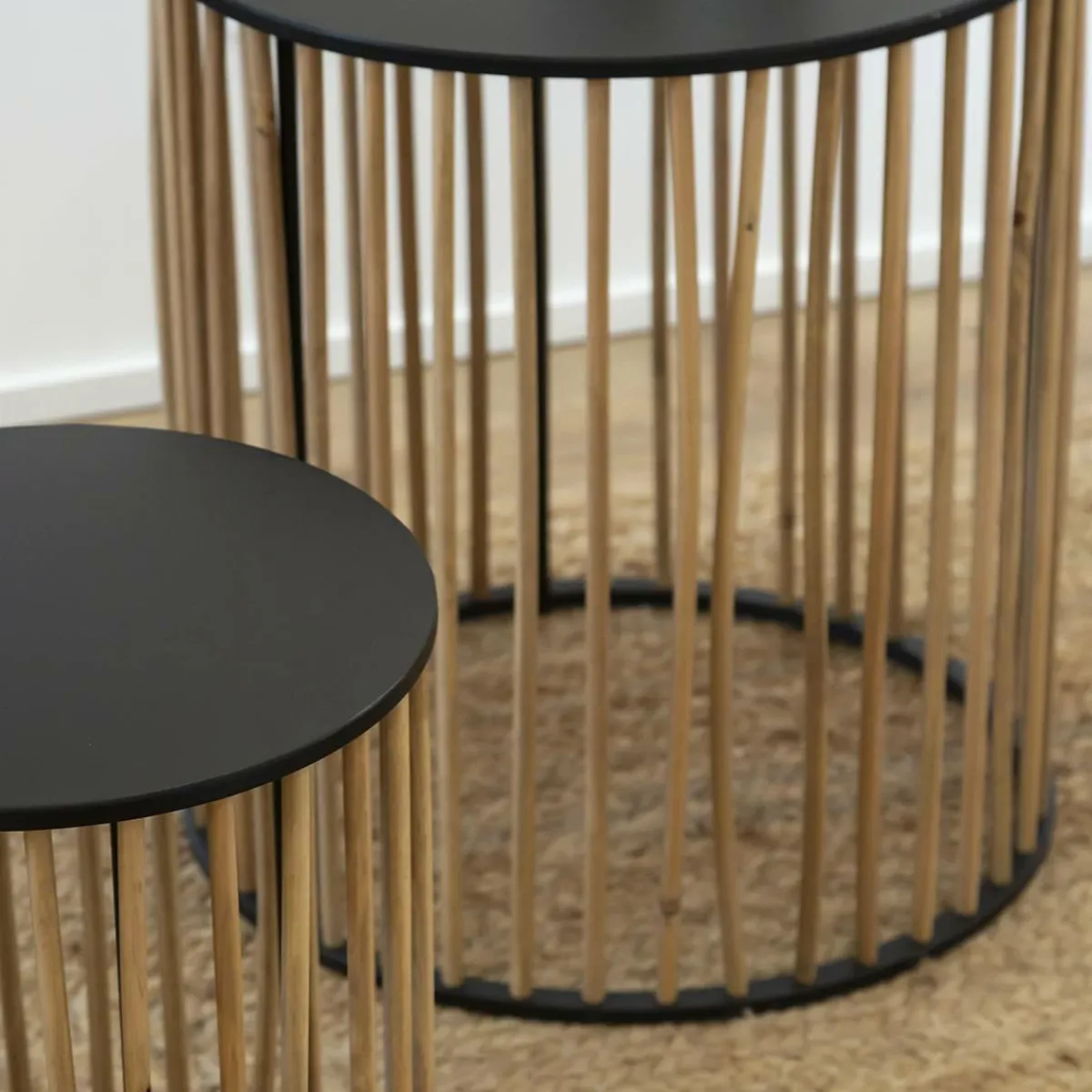 Made in Meubles Table basse gigogne en bois de sapin Nicole