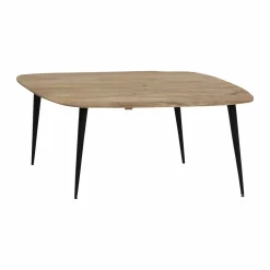 Made in Meubles Table basse losange en bois de manguier et métal Aimée