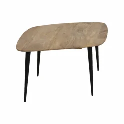 Made in Meubles Table basse losange en bois de manguier et métal Aimée