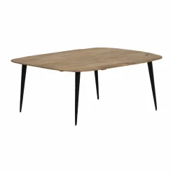 Made in Meubles Table basse losange en bois de manguier et métal Aimée
