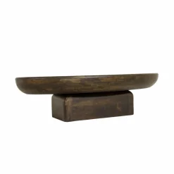 Made in Meubles Table basse ovale en bois de manguier Morana