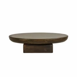 Made in Meubles Table basse ovale en bois de manguier Morana
