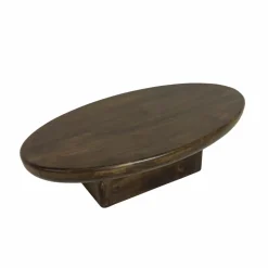 Made in Meubles Table basse ovale en bois de manguier Morana