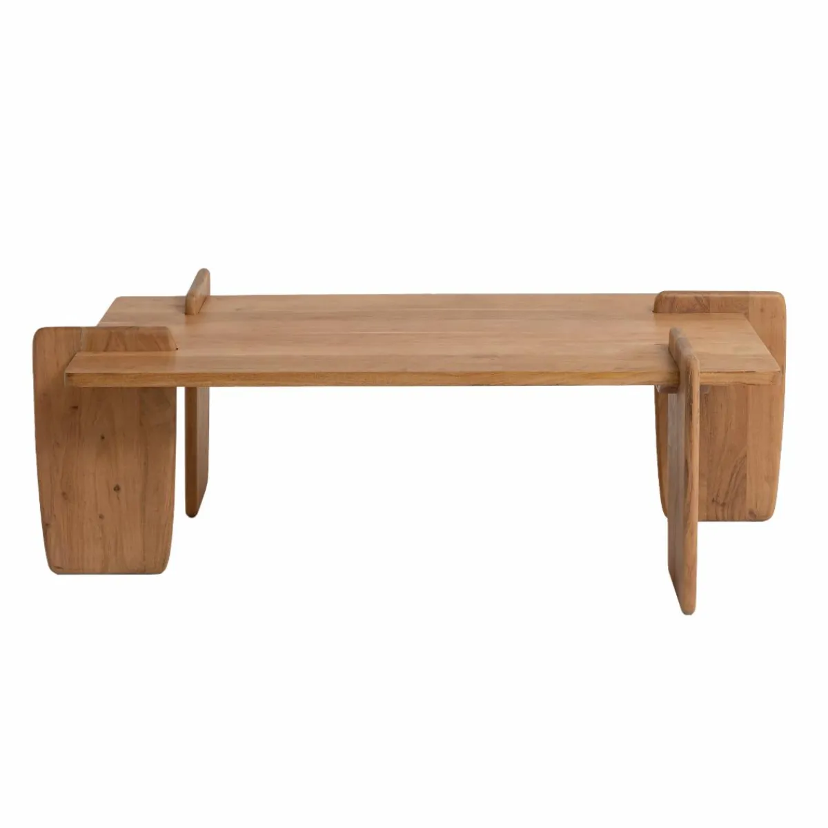 Made in Meubles Table basse rectangle en bois d'acacia Zola