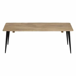 Made in Meubles Table basse rectangle en bois de manguier et métal Aimée