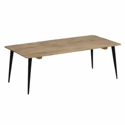 Made in Meubles Table basse rectangle en bois de manguier et métal Aimée