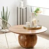 Made in Meubles Table basse ronde en bois d'acacia Charlou