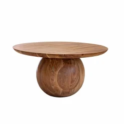 Made in Meubles Table basse ronde en bois d'acacia Charlou