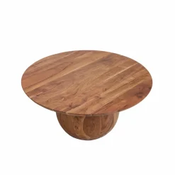 Made in Meubles Table basse ronde en bois d'acacia Charlou