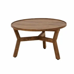 Made in Meubles Table basse ronde en bois de manguier Elara
