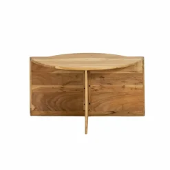 Made in Meubles Table basse ronde en bois d'acacia Astare