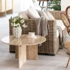 Made in Meubles Table basse ronde en marbre Grâce