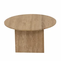 Made in Meubles Table basse ronde en marbre Grâce