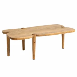 Made in Meubles Table basse vague en bois de manguier Zola