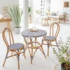 Made in Meubles Table de bistrot en rotin Elynne