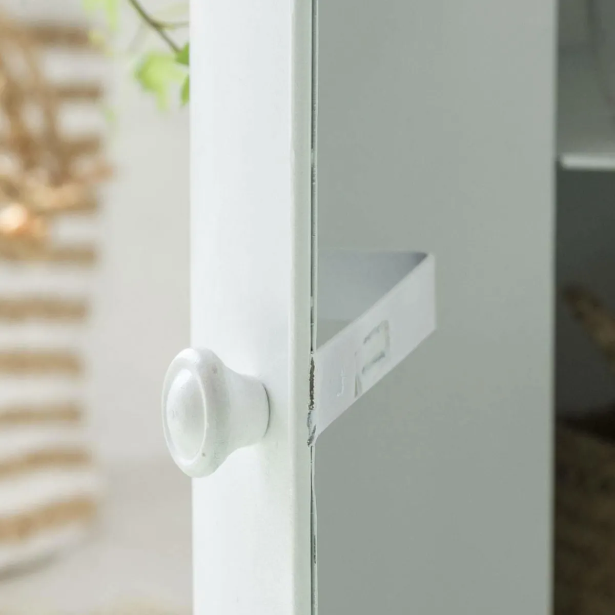 Made in Meubles Table de chevet bidon en métal blanc Meryl
