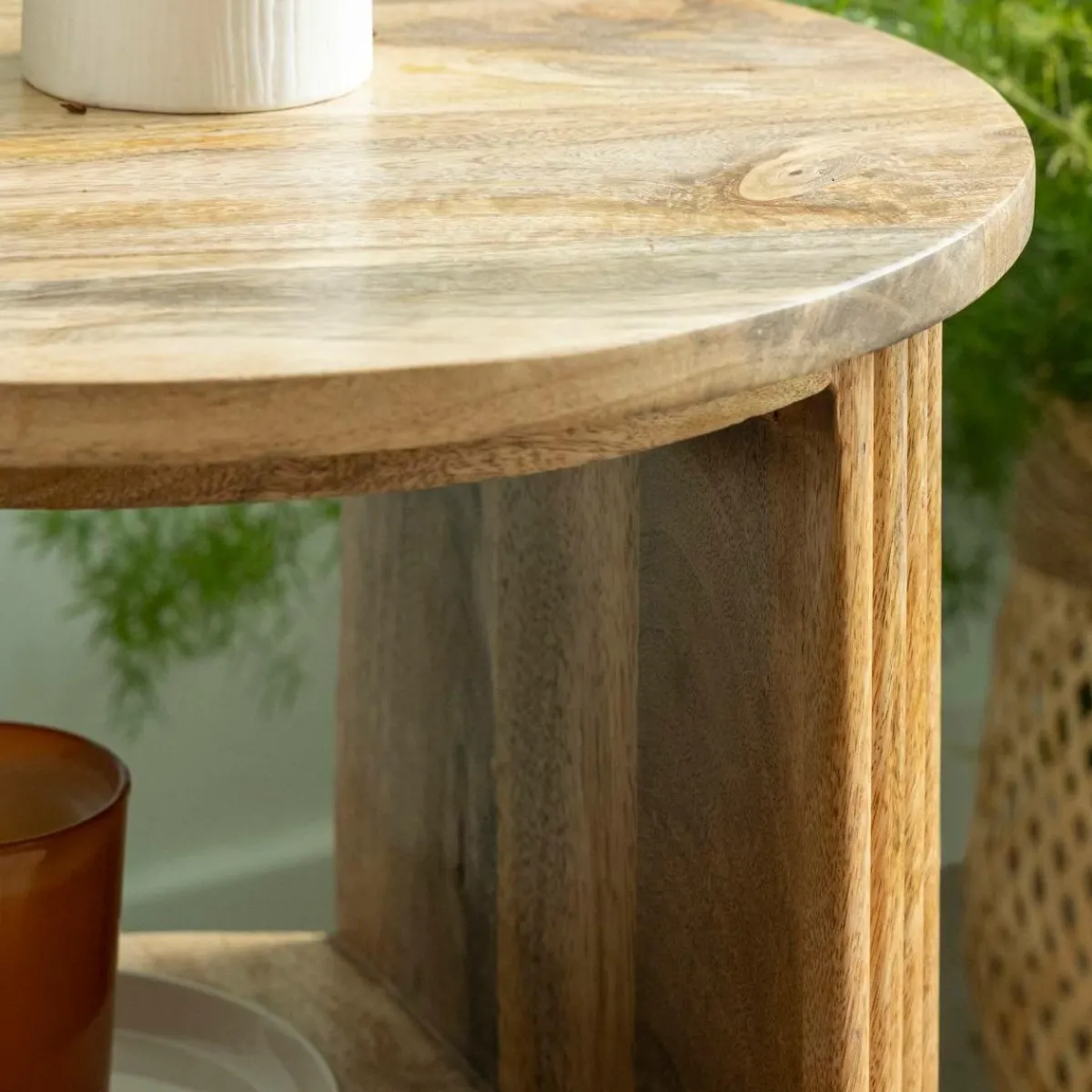 Made in Meubles Table de chevet en bois de manguier Maëva