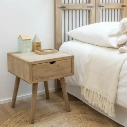 Made in Meubles Table de chevet en bois de sapin Natural