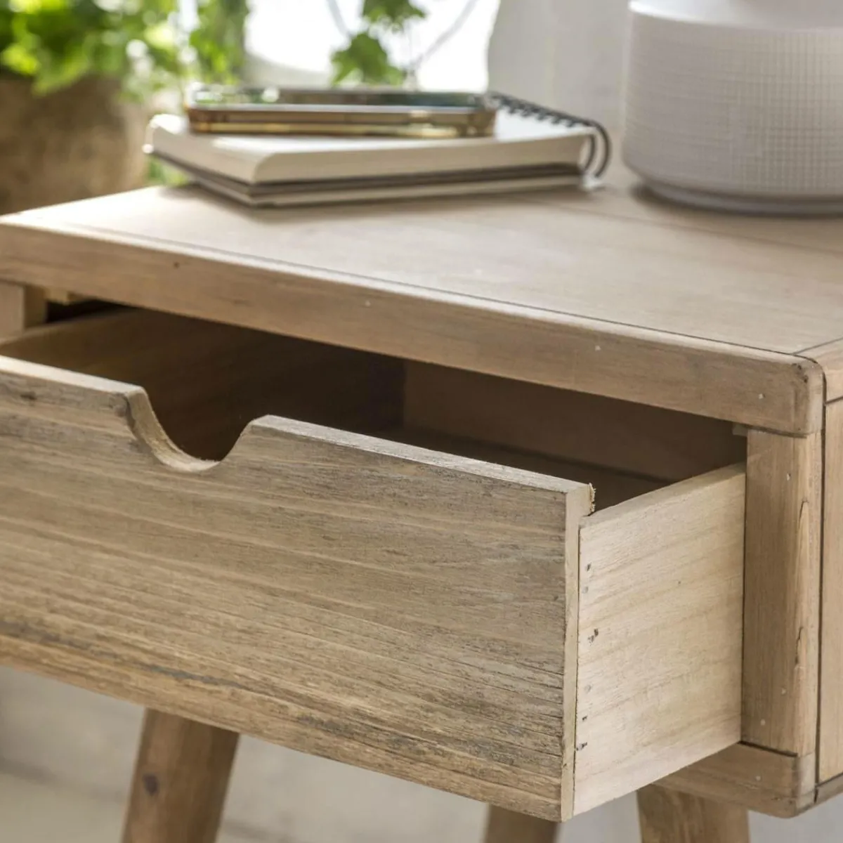 Made in Meubles Table de chevet en bois de sapin Natural