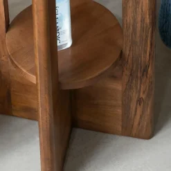 Made in Meubles Table de chevet en bois de manguier Erine