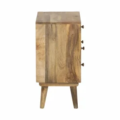 Made in Meubles Table de chevet en bois de manguier 4 tiroirs Maëva