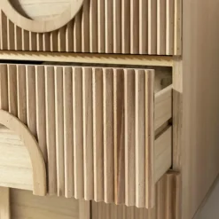 Made in Meubles Table de chevet en bois de paulownia Nilo