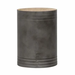 Made in Meubles Table de chevet en métal gris Locker