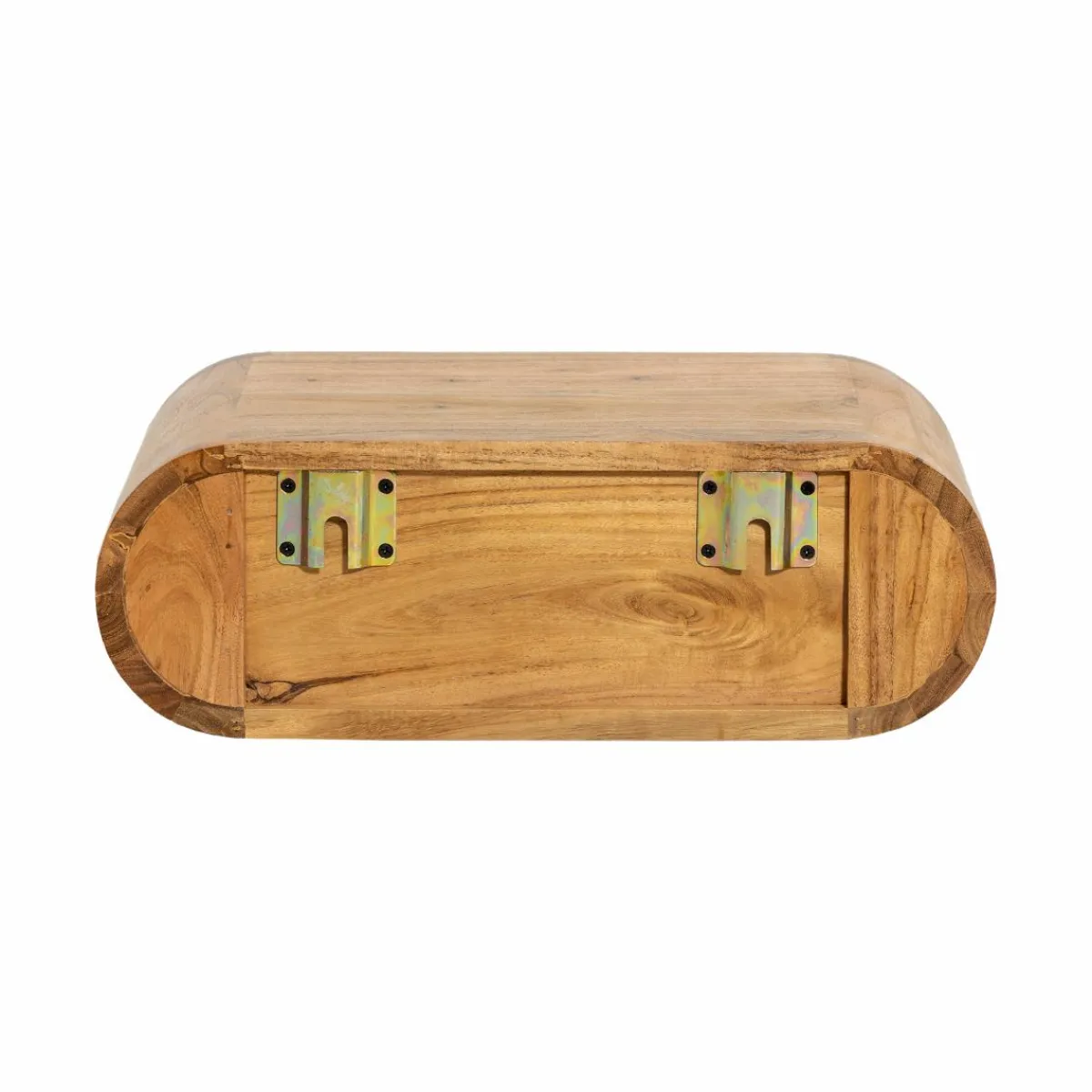 Made in Meubles Table de chevet murale arrondie en bois d'acacia Orane