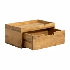Made in Meubles Table de chevet murale carrée en bois d'acacia Orane
