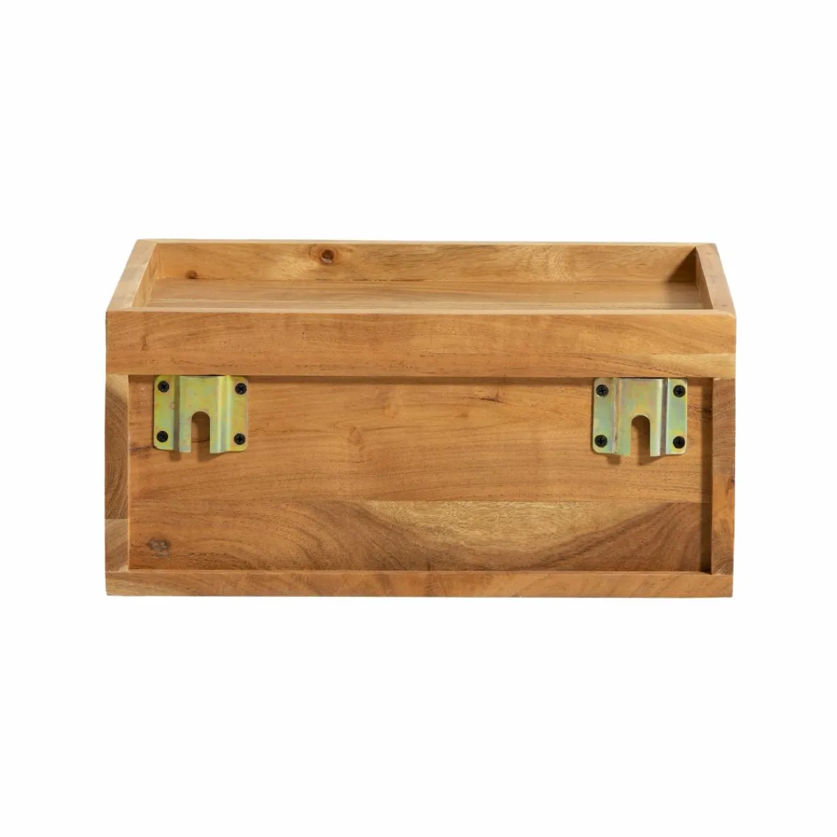 Made in Meubles Table de chevet murale carrée en bois d'acacia Orane