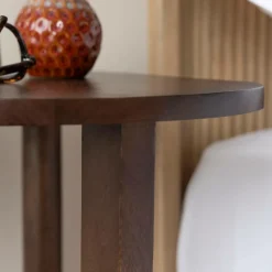 Made in Meubles Table de chevet ovale en bois de manguier Sharon